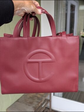 Telfar Medium Classic Shopper Bag In Oxblood EUC